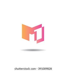 M One vector template for using as logo