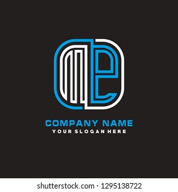 M P initial letter, modern logo design template vector