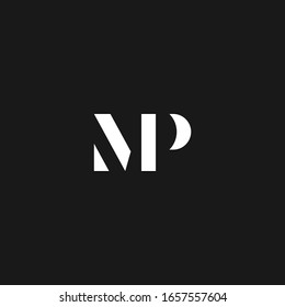 M & P Monogram Fashion Logo In Monochrome Color
