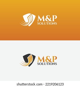 Solución M y P concepto de garantía de crédito financiación y logotipo comercial