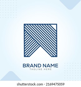 M Patten Style modern creative premium logo design vector template