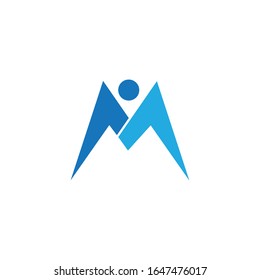 M people logo and symbol template vector 