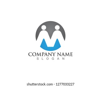 M people logo and symbol vector