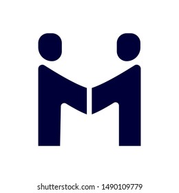 M + People Logo with White Isolated Background