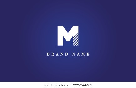 M Professional minimal letter creative company minimalist brand logo design