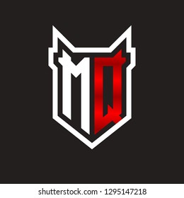 M Q initial letter, modern logo design template vector