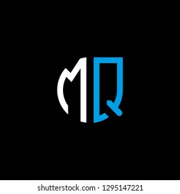 M Q initial letter, modern logo design template vector