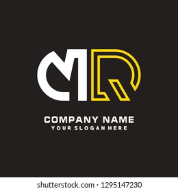 M Q initial letter, modern logo design template vector