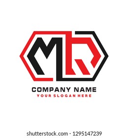 M Q initial letter, modern logo design template vector
