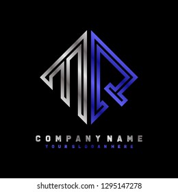 M Q initial letter, modern logo design template vector