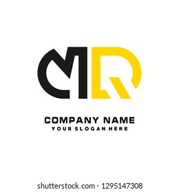 M Q initial letter, modern logo design template vector