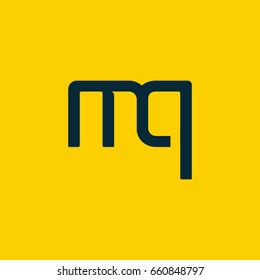 M Q joint logo design vector template