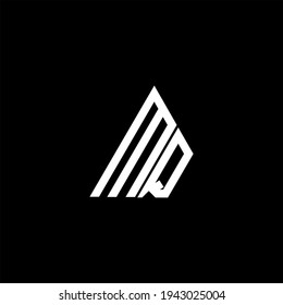M Q letter logo creative design on black color background. MQ icon
