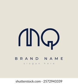 M and Q logo design. MQ abstract Letters Logo Monogram. This logo design is the process of creating a visual symbol that represents a brand, company, or individual.