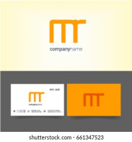 M R joint logo letter design with business card template