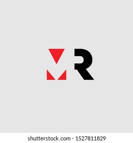 M and R letters creative logo vector