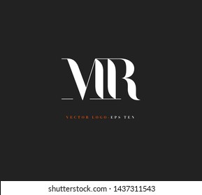 Letras M & R Icono conjunto vector de icono para tarjeta de visita e identidad corporativa.