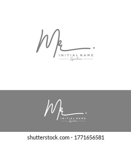 M R MR Initial letter handwriting and signature logo.