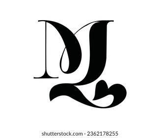 M Elementos de diseño del logotipo de letras románticas símbolos de diseño