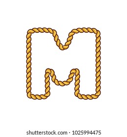 M Rope Letter Logo Icon Design