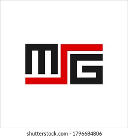 Signo vectorial del diseño del logotipo M S G