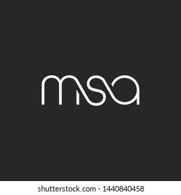M S A letters Joint logo icon vector for business card and corporate identity.