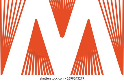 M shape logo modern design