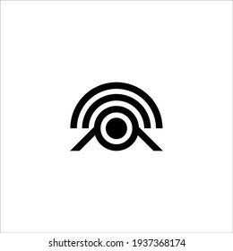 Signo vectorial de diseño de logotipo de señal M