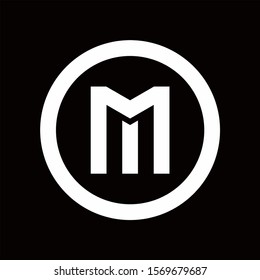 M simple circle logo iconic
