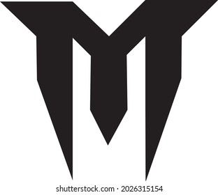 M diseño sencillo para su logotipo, vector y mucho más