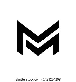 M Simple Icon Logo Vector Stock Vector (Royalty Free) 1423284209 ...