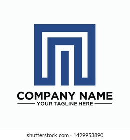 M simple logo for business company