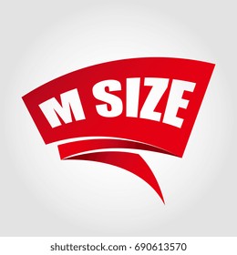 M size labels banners
