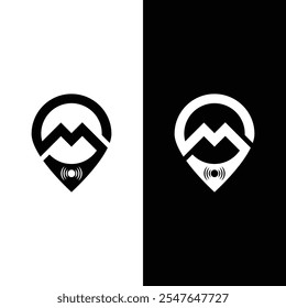 Logotipo da localização do som M Imagens, fotos de stock e vetores.