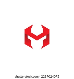 M Spartan Logo Design. M Initial Vector Illustration
