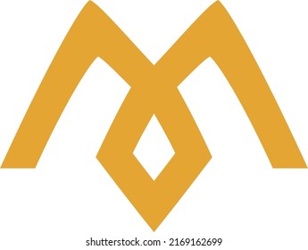 Design des M- und Speerkonzepts Symbol Logo Design Element Zeichen Vektorgrafik Design-Symbol 