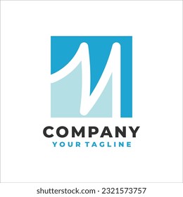 m square logo design template