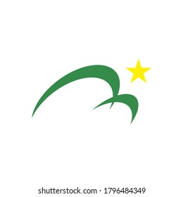 M star creative logo. Sparkle vector logo