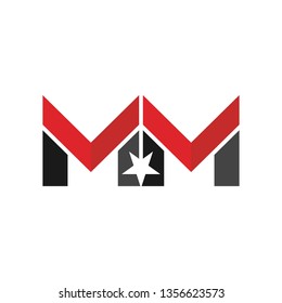 M Star. MM. Vector Logo.
