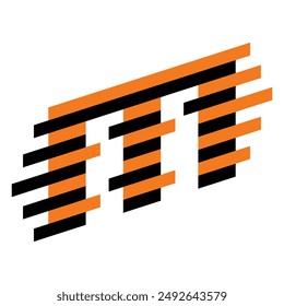 m stripes logo icon template 1