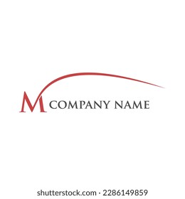 M swoosh logo 3 template