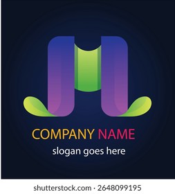M symbol logo, with elegant design