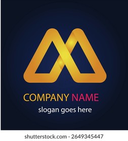 M symbol logo, with elegant design
