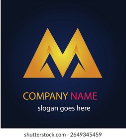 M symbol logo, with elegant design