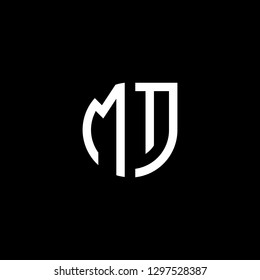 M T initial letter, modern logo design template vector