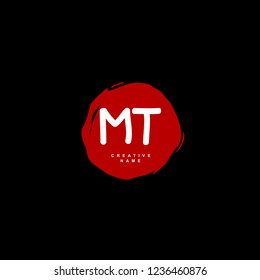 M T MT Initial logo template vector. Letter logo concept