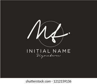 M T Signature initial logo template vector