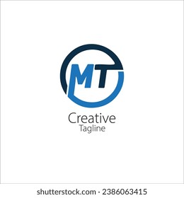 M T TM MT logo letter logotype icon font monogram.