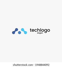 Logo de M tech marca vectorial libre simple