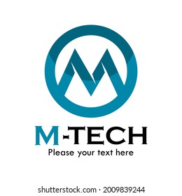 M - ilustración de la plantilla del logotipo de tecnología